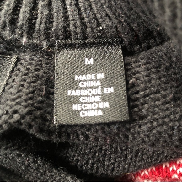 Chaps Polar Bear Mock Neck Sweater M - Picture 5 of 6